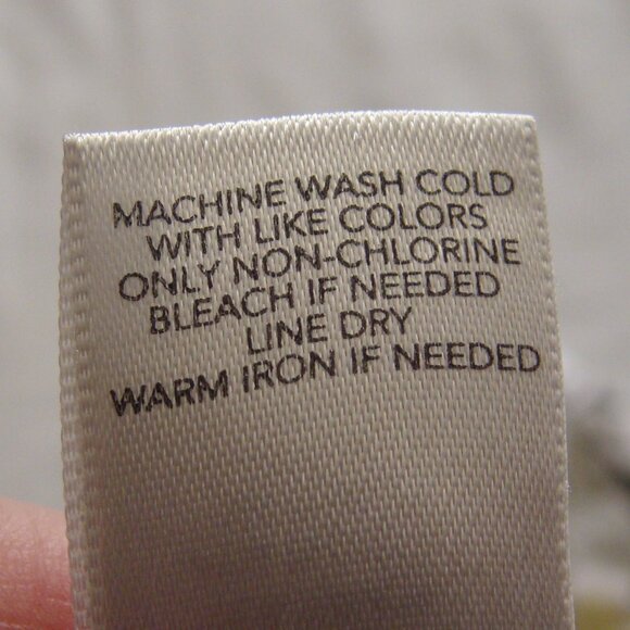 CHRISTOPHER & BANKS White & Olive Sleeveless LINEN Blend Top Sz MEDIUM - Picture 6 of 7